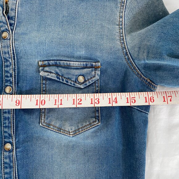 🎬✨Umbrella Academy - Zara TRAFALUC - Denim Jacket/Button Up Cotton Shirt - Picture 5 of 12